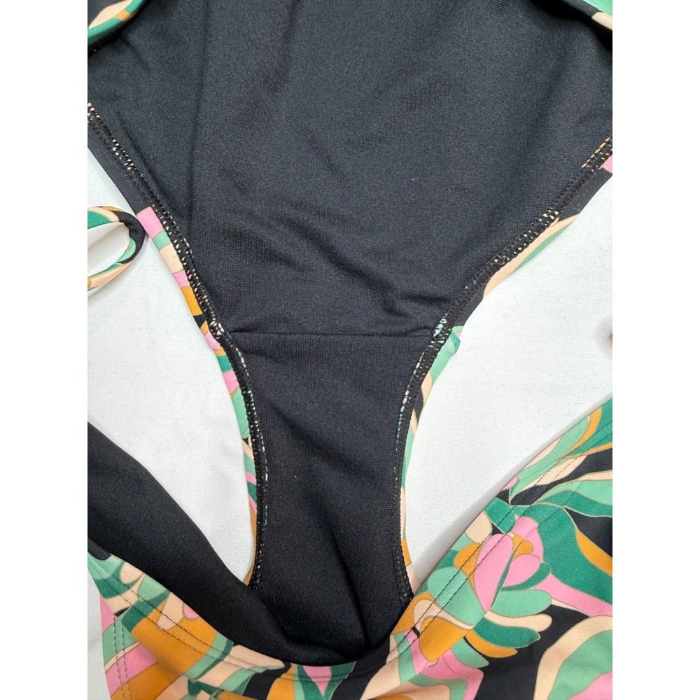 NWT Ninety Nine XXL Retro Floral Psychedelic Side Tie Bikini Bottoms Swim - Picture 6 of 7